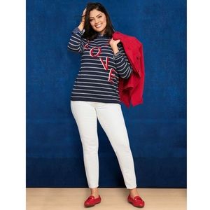 Talbots Love Stripe Sweater SP Small Petite PS
